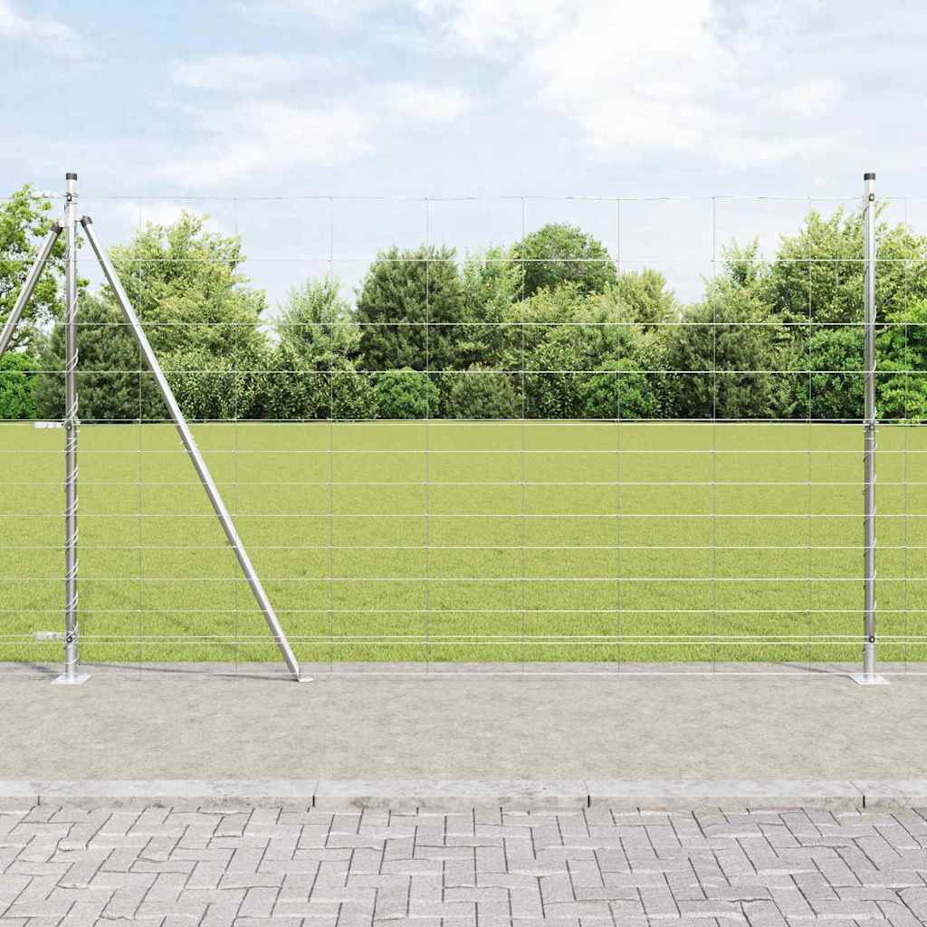 Wildzaun Silber 25 x 1,5 m Verzinkter Stahl